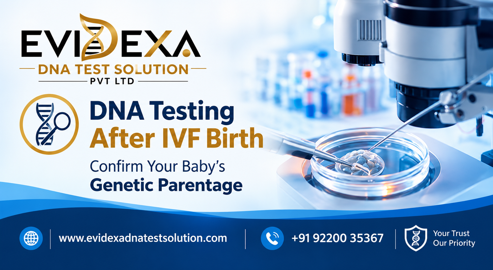 DNA Testing After IVF Birth: Ensuring Certainty with Evidexa DNA Test Solution